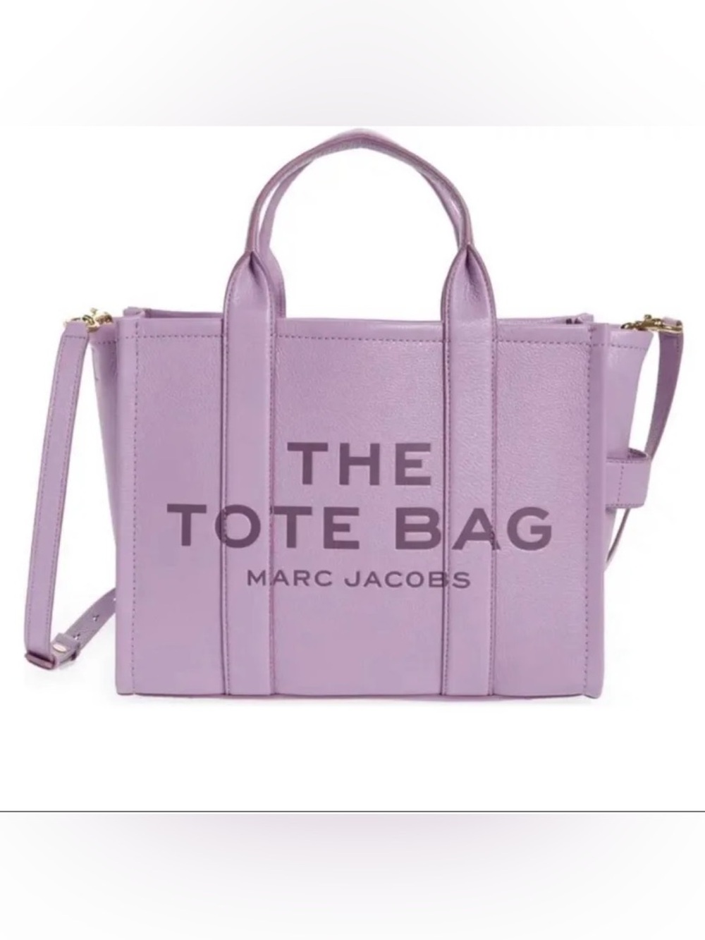 New Marc Jacobs The Leather Small Tote Bag Regal Orchid H009L01SP21-519